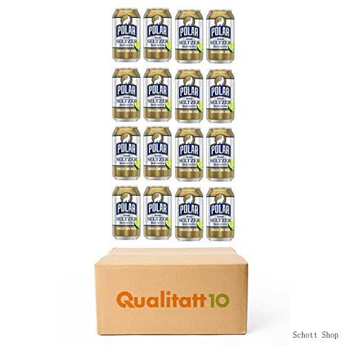 Polar Premium Seltzer Sparkling Water Ginger Lime Mule 12 Fl Oz 16 Pack