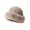 Beige, variant on Women's Faux Fur Hats Fluffy Bucket Hat Russian Style Outdoor Winter Warm Cap for Girls, Pink