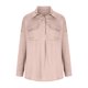 thumbnail image 3 of Camisa elegante de manga larga de color sólido con solapa de un solo pecho para mujer Pompotops FGAJ21666, 3 of 7