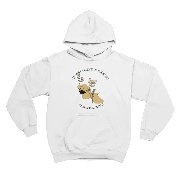 BloodLine StreetWear "Always Believe" Long Sleeve Hoodie Sweatshirt - Unisex Hoodie - Soft, Warm, and Comfortable - Perfect for Casual Wear and Cooler Weather