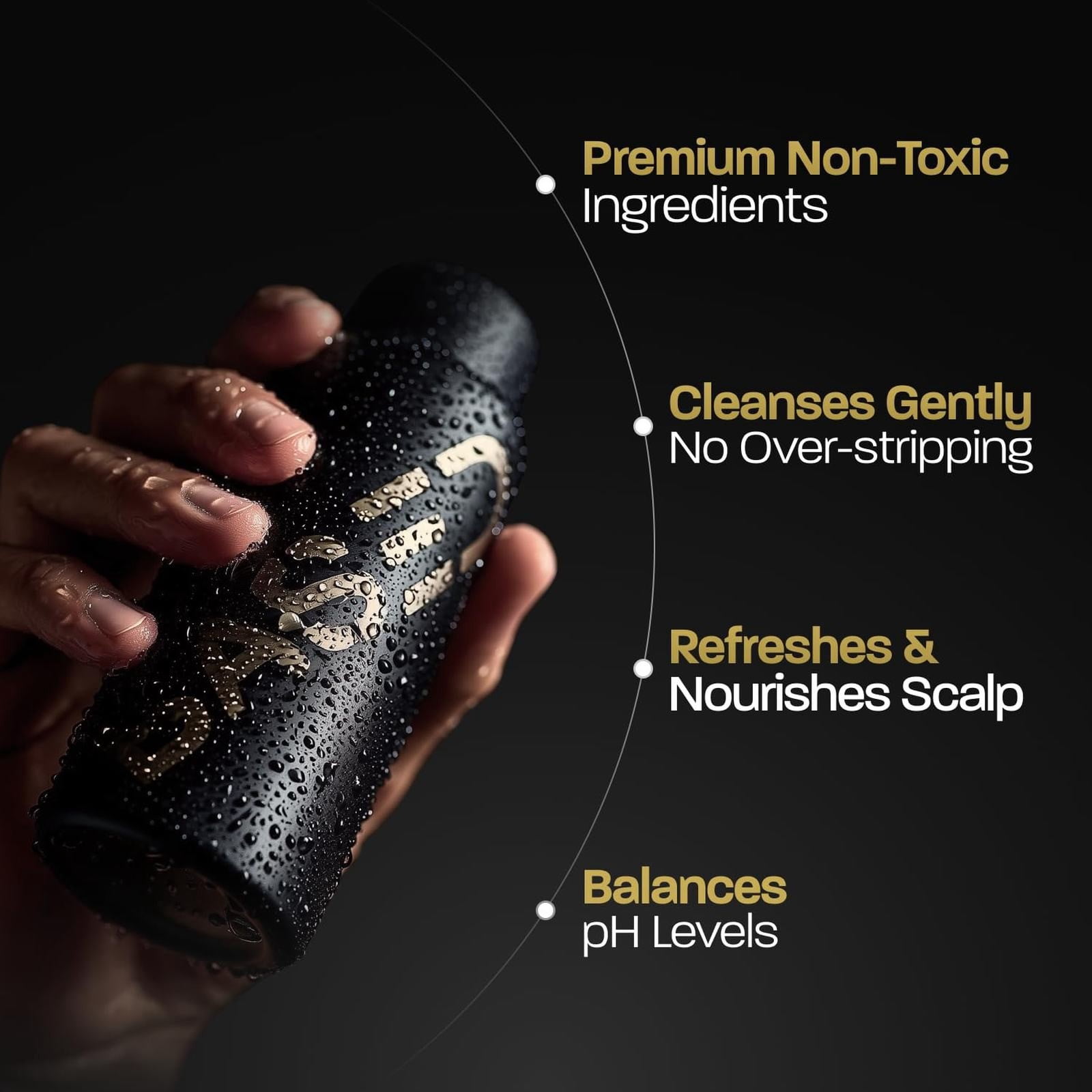 BASED BODYWORKS Men's Hair Care Bundle: Peppermint, Coconut & Avocado Oil Shampoo, Conditioner (2 Pieces) Makeup Organizers