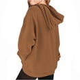 thumbnail image 6 of Atogsazn Kids Girl Oversized Hoodies Children Casual Fleece Long Sleeve Hooded Sweatshirts Fall Winter Tops Brown 9-10 Years Fashion, 6 of 9