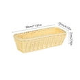 thumbnail image 3 of Hand Woven Storage Basket | Plastic Desktop Organizer Box | Kitchen Fruit & Vegetable Display Basket | Home Office Bathroom Storage Bin | Set of 2 for Snacks & Produce Organization, 3 of 6