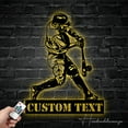 thumbnail image 2 of Handmadetneonsign Custom Baseball Player Metal Wall Art LED Light - Personalized Baseball Player Name, 2 of 5