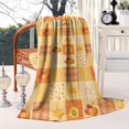 thumbnail image 2 of Fall Pumpkins and Sunflower Pattern Blanket,Comfortable Soft Lamb Wool Throw Blanket,All Season,Warm Lightweight Blankets for Sofa Bed Couch Living Room Chair,40"x50", 2 of 4