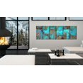 thumbnail image 2 of Tiptophomedecor Abstract Canvas Wall Art - Metal Mosaic: Blue - Stretched & Framed Ready To Hang Art, 2 of 3