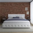 thumbnail image 3 of DHP Dean White Faux Leather Upholstered King Bed with Storage, 3 of 15