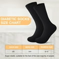thumbnail image 4 of Loritta 4 Pairs Diabetic Socks for Women & Men Super Soft Non-Binding Extra Wide Top Crew Socks , Multicolor, 4 of 7