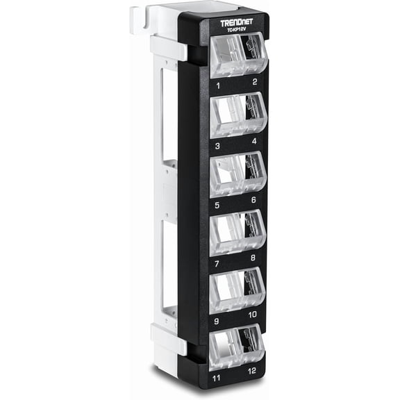 TRENDnet TC-KP12V, 12-Port Blank Angled Wall Mount Keystone Patch Panel