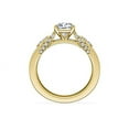 thumbnail image 2 of 0.70 Carat Brilliant Cushion Cut Natural Diamond Elegant Solitaire with Accents Wedding Ring for her in Solid 14K Yellow Gold Size 9.5, 2 of 8