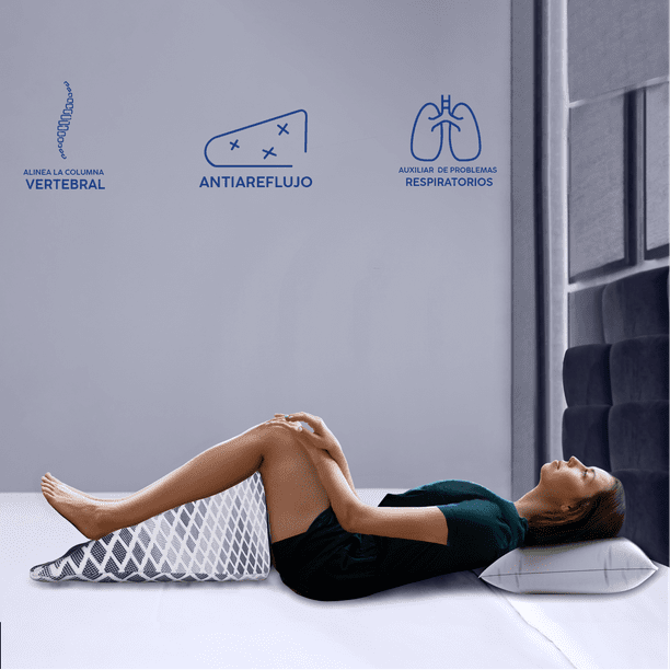 Almohada de cuna para cama Antireflujo Cojin Ortopedico Adulto Diseno Inclinado de Foam Alto Soporte ORIGINAL DR JOOHN Diseno Antillagas Walmart en linea