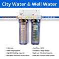 thumbnail image 3 of Whole House 2 Stage Water Filtration System Gen2, with Extra Filter Set, Reduces Sediment, Rust, Chlorine, Bad Taste & Odor, 3/4 Inch Ports, 3 of 4