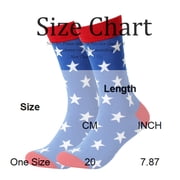 American Flag Socks Stars Stripes Patriotic Socks for Men and Women Red One Size