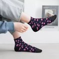 thumbnail image 2 of Naloa Pink Planets And Stars Ankle Socks for Women Non Slip Socks No Show Socks Classic Low Cut Casual Socks Casual Socks, 2 of 7