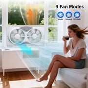BEYOND BREEZE 9 Twin Window Fan, 3-Speed Expandable Window Fan with Reversible Airflow and Remote Control, New