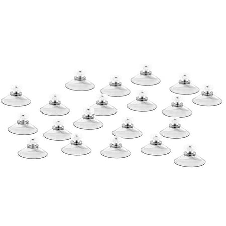

wendunide 20Pcs With M4 Thread 40mm Suction Cups With Knurled Nut Clear for kitchen White