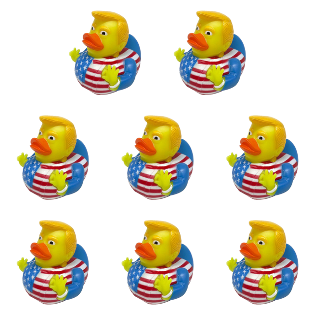 Novedad Trump Pato Goma Baño para Bebé Patitos (bandera EE. UU. Trump)