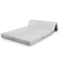 thumbnail image 1 of Giantex 4" Thick Folding Portable Mattress Pad Sofa Bed with Carrying Handles and Removable Washable Fabric, High-Density Foam Futon Sleepover Guest Easy to Store (Twin XL, Gray), 1 of 8