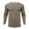thumbnail image 6 of Tisuna Long Sleeve T-Shirts For Men Quick Dry Henley Neck Tops Men Striped Tshirts For Fitness Sports Size L, 6 of 8