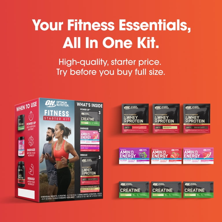 Optimum Nutrition Fitness Starter Kit - Includes Gold Standard 100
