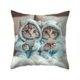 thumbnail image 2 of 1Pc Cute Animals Print Pillow Set Bedroom Living Room Sofa Cushion 18x18 inch For Couch Sofa Living Room Bedroom, Cat Lover Gifts, 2 of 6