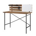 thumbnail image 5 of Walker Edison Small Slatted Wood Laptop Computer Writing Desk Home Office Workstation, 42 Inch, Rustic Oak, 5 of 5