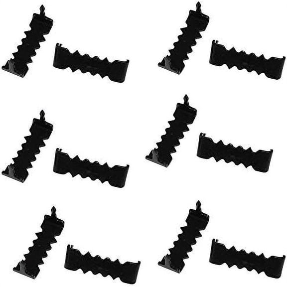 Small 1" No Nail Sawtooth Picture Hangers - Black Oxide 100-Pack