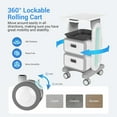 thumbnail image 4 of Mobile Ultrasound Cart with Wheels, Medical Car with 2 Drawers Ultrasound Imaging Scanner Vehicle Rolling Utility Cart for Hospital Office Bedroom Medical Clinic Beauty Salon, 4 of 8