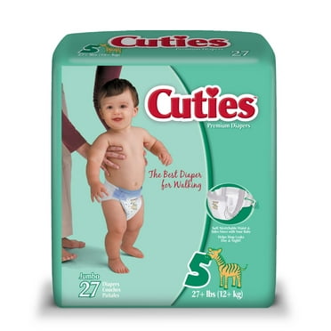Cuties Baby Diapers, Size 5, 27 Count