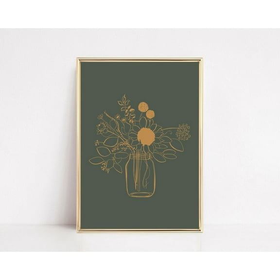 Fall Botanical Prints Boho Art Print Floral Wall Art Fall Wall Art Fall Decorations For Home Wall Art, Modern Wall Decor, 8x12 UNFRAMED