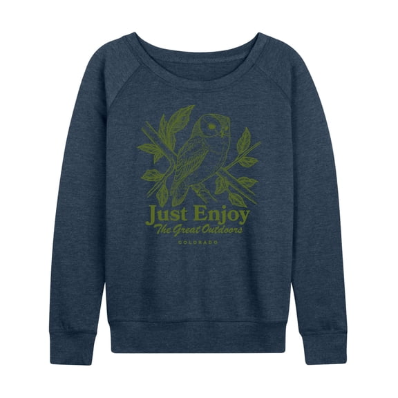 Instant Message - Just Enjoy The Great Outdoors - Women's Lightweight French Terry Long Sleeve Shirt