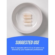 BulkSupplements Magnesium Glycinate Capsules - Easily Absorbed, Magnesium Supplement, 4 Capsules per Serving (400mg Magnesium), 240 Count