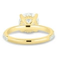 thumbnail image 3 of ESTE ORIGIN 3.75ct Round Cut Lab Grown Diamond Engagement Ring 14K Yellow Gold Ring with Pave Band for Women US 4, 3 of 5