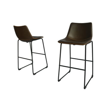 Christopher Knight Home Cedric Leather, Cedric Leather Counter Stool Set Of 2 By Christopher Knight Home