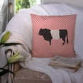 thumbnail image 3 of Belted Galloway Cow Pink Check Fabric Decorative Pillow, 3 of 4