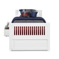 thumbnail image 2 of Camaflexi Twin Size Platform Bed with Drawers - Mission Headboard - White Finish, 2 of 5