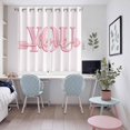 thumbnail image 4 of Valentine's Day Kitchen Curtains Window Panels, Pink Love You with Arrow Minimalist Insulated Window Treatment Curtain, Grommet Curtains for Bedroom/Living Room/Bathroom, 2 Piece 52"Wx72"L, 4 of 8