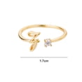 thumbnail image 6 of Hyasfey Finger Ring Adjustable Electroplating Smooth Rhinestone Geometric Dress Up Fashion Jewelry Rhinestone Alphabet 26 Letter Ring Women Accessories, 6 of 8