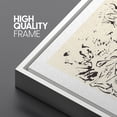 thumbnail image 4 of PixonSign Framed Canvas Print Wall Art Jackson Pollock Ink Rice Paper Sketch Abstract Shapes Illustrations Fine Art Decorative Minimalist Relax/Calm for Living Room, Bedroom, Office - 24"x36" White, 4 of 5