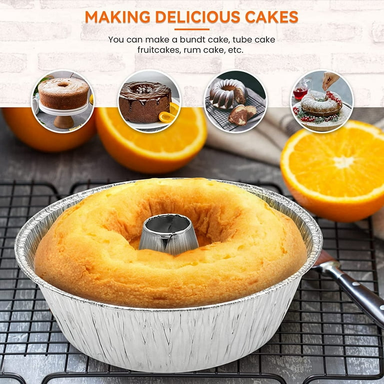 Cake Pan 10 inch Round 3 Inch Deep Easy Release Non Stick Food Grade  Silicone Angel Food Cake Pan Removable Bottom One Piece Tube Pans for Baking  Pound Cake Grey 