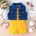 thumbnail image 5 of Gerichy Girls Summer Outfits, Toddler Kids Girls Summer Short Bubble Sleeve Tops Blouse Solid Skirt Outfit Clothes Set 2PCS, 5 of 7