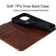 thumbnail image 6 of for iPhone 14 Plus Wallet Folio Phone Case with Card Holder 6.7 Inch,Premium PU Leather Magnetic Full Protection Shockproof Phone Case for Women & Men for iPhone 14 Plus 5G 2022 -Brown, 6 of 13