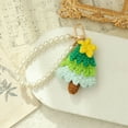 thumbnail image 2 of Christmas Tree Keychain – Handwoven Cotton Holiday Ornament with Star – Festive Pendant Gift for Kids, Adults, Bag, Tree, or Keyring, 2 of 5
