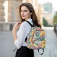 thumbnail image 6 of FORMRS Mini Backpack Purse for Women Travel Daypack Casual Shoulder Bag, Yellow Floral Wave, 6 of 7