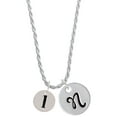 thumbnail image 1 of Delight Jewelry Silvertone Disc 1/2'' Initial - l - Silvertone Script Initial Disc - N - Charm Necklace, 20"+3", 1 of 4