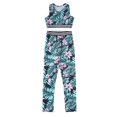 thumbnail image 2 of DPOIS Kids Girls Athletic Racer Back Crop Top and Leggings Camouflage Set, 2 of 6