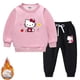 thumbnail image 2 of Conjunto de suéter de ropa para niños de Hello Kitty nuevo para niñas más terciopelo grueso cálido invierno Casual deportes conjunto de manga larga para niños, 2 of 5