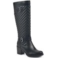 thumbnail image 1 of White Mountain Womens Damask Faux Leather Quilted Knee-High Boots, 1 of 2