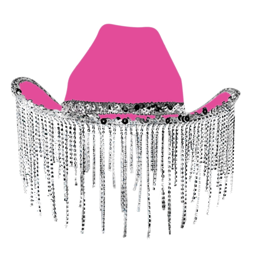 YUUZONE Rhinestones Cowgirl Hats Glitter Rave Hat with Rhinestones
