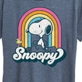 thumbnail image 3 of Peanuts - Snoopy Rainbow Clouds - Women's Short Sleeve Graphic T-Shirt, 3 of 6